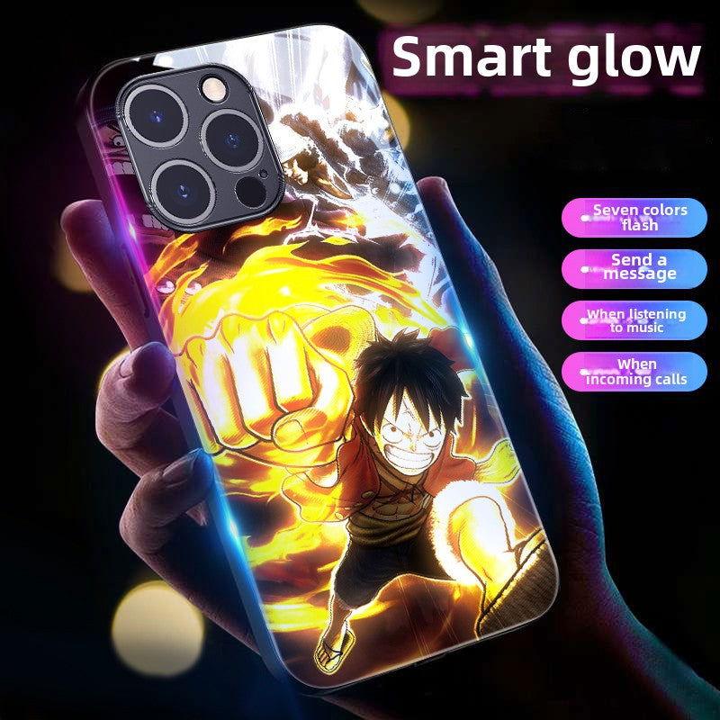 ONE PIECE Luffy Zoro Glowing Light Phone Case Phone Call Luminous - HelloAnimeCases