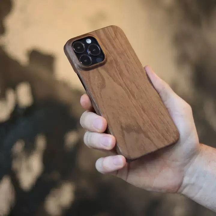 Oak Wood Wooden Phone Case Anti-drop - HelloAnimeCases