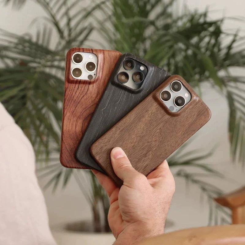 Oak Wood Wooden Phone Case Anti-drop - HelloAnimeCases