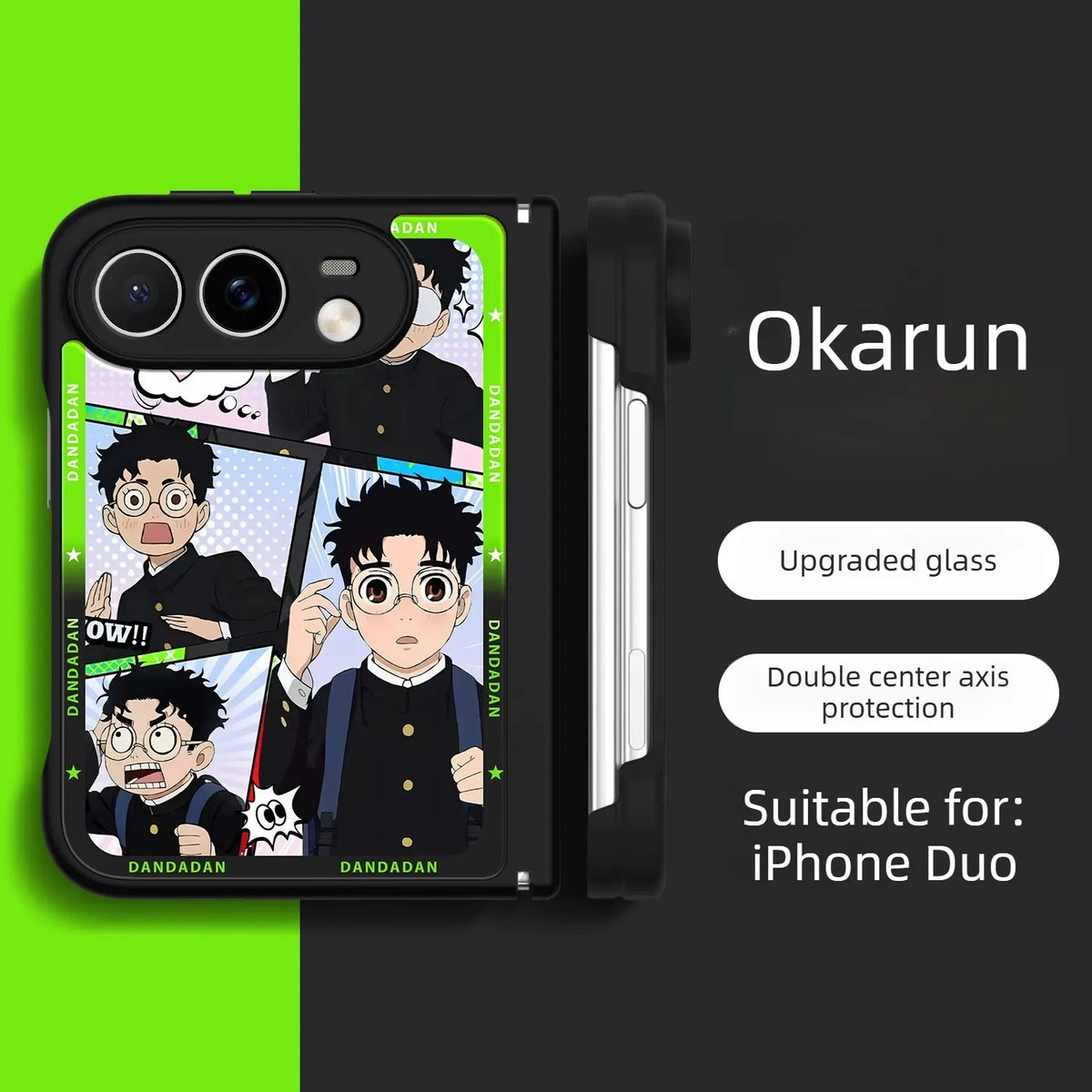 Dandadan Anime iPhone Duo Case Glass Magsafe Phone Case