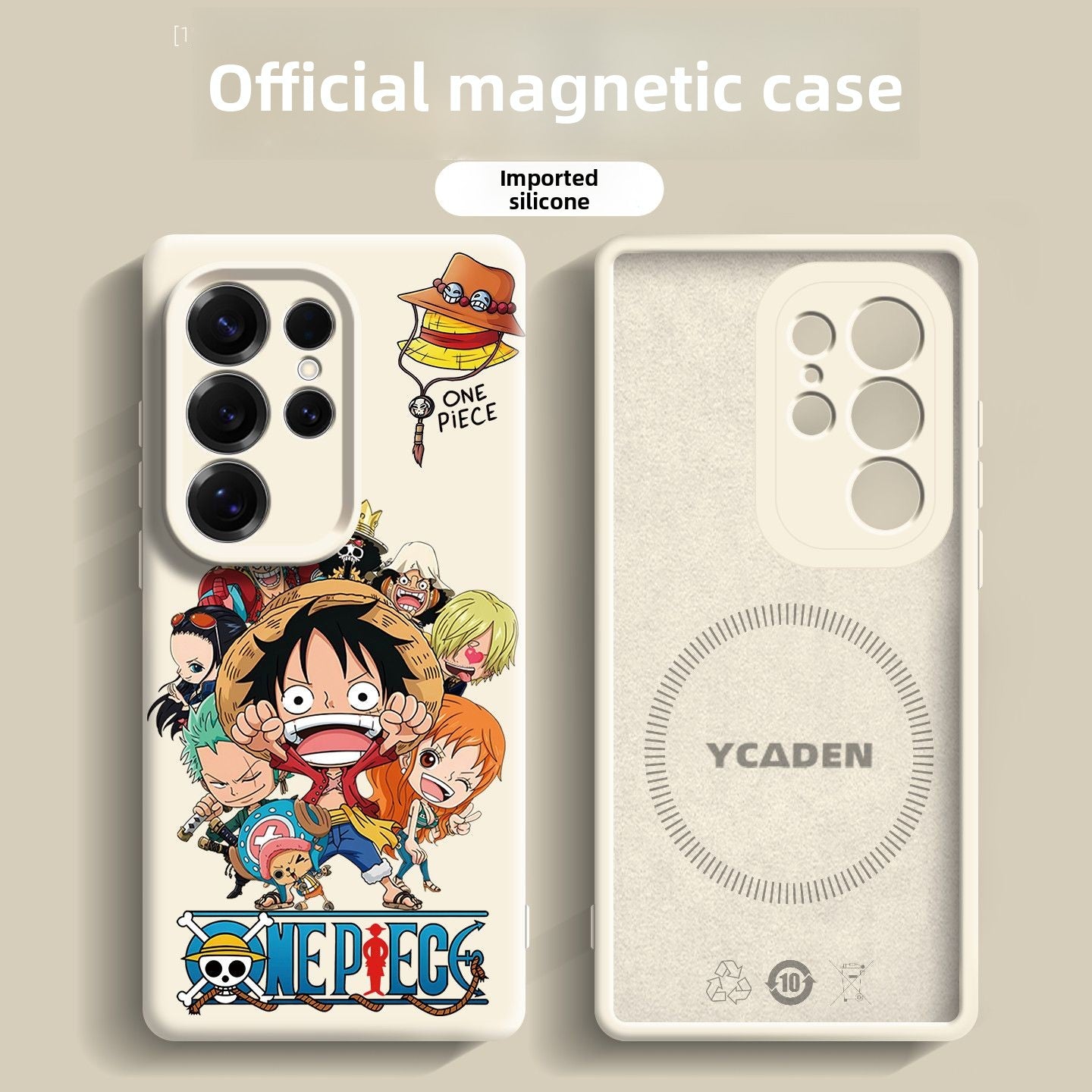One Piece Liquid Silicone Magnetic Phone Case Cover for Samsung