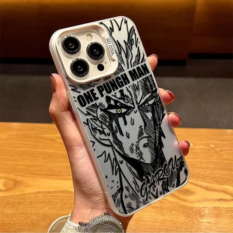 One Punch Man iPhone 17 Anime Phone Case Laser Satin Case