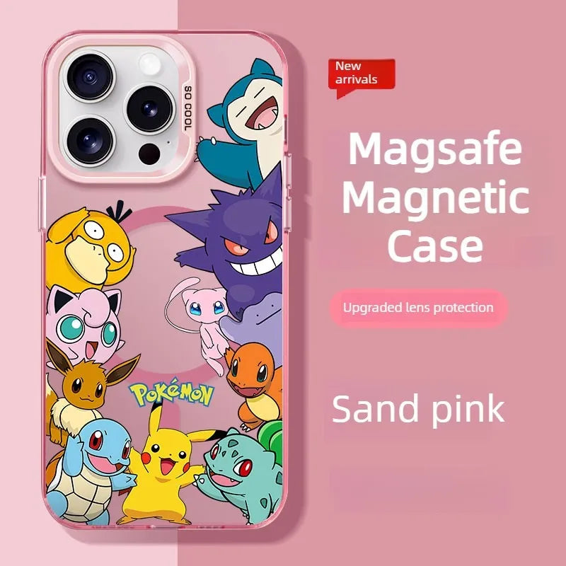 Anime Pokemon Family Portrait Magsafe Phone Case Cover