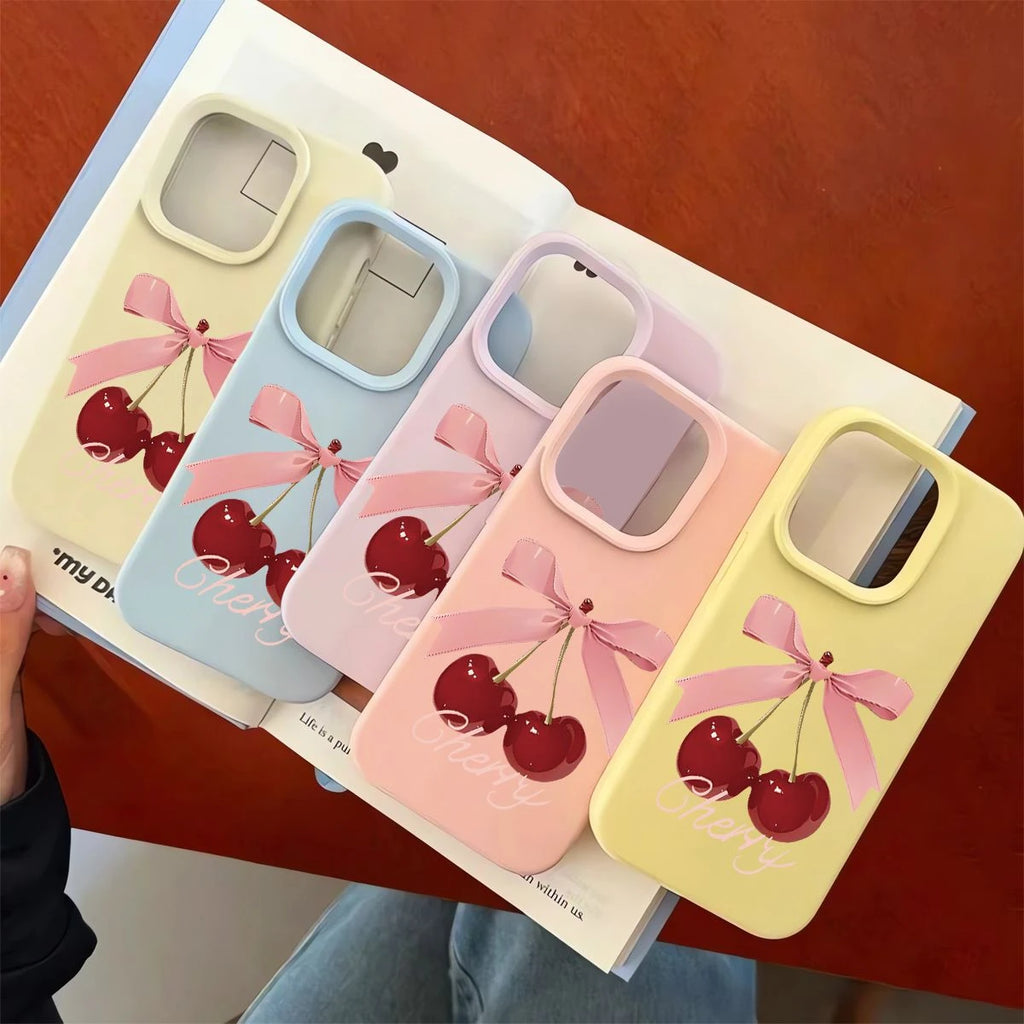 Cherry Bow Bliss Coquette Phone Case