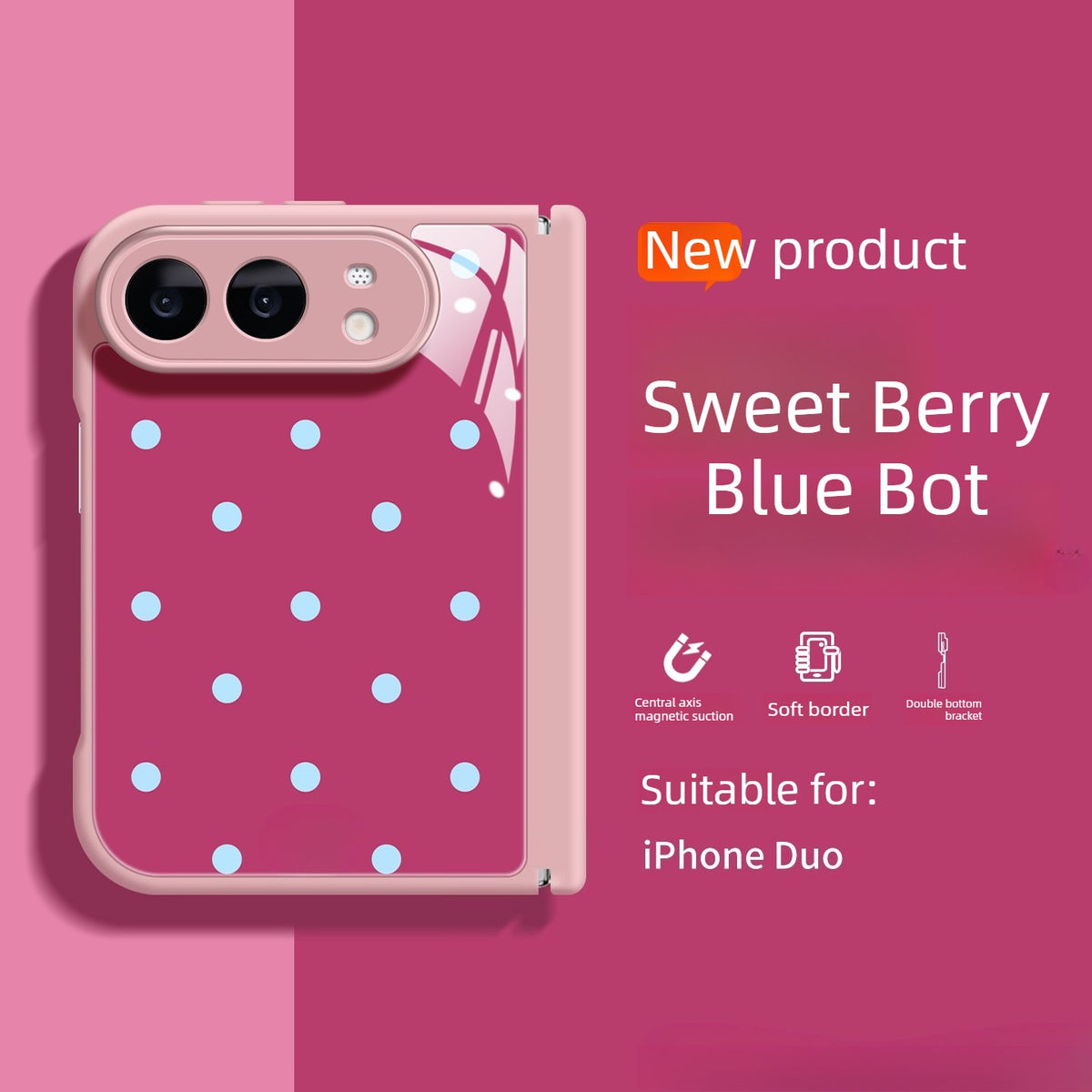 Apple iPhone Duo Pink Polka Dot Magsafe Phone Case