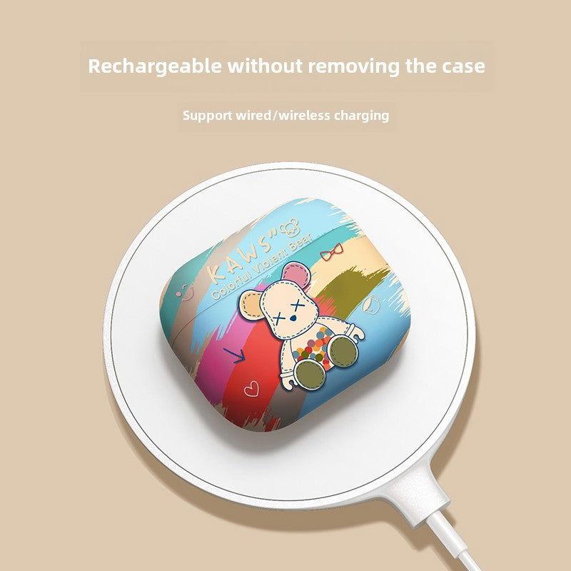 Rainbow Bear Airpods Case Frosted Soft Protective Earphone Case - HelloAnimeCases