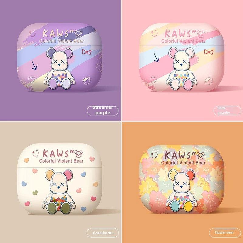 Rainbow Bear Airpods Case Frosted Soft Protective Earphone Case - HelloAnimeCases