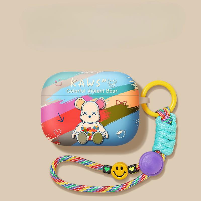 Rainbow Bear Airpods Case Frosted Soft Protective Earphone Case - HelloAnimeCases