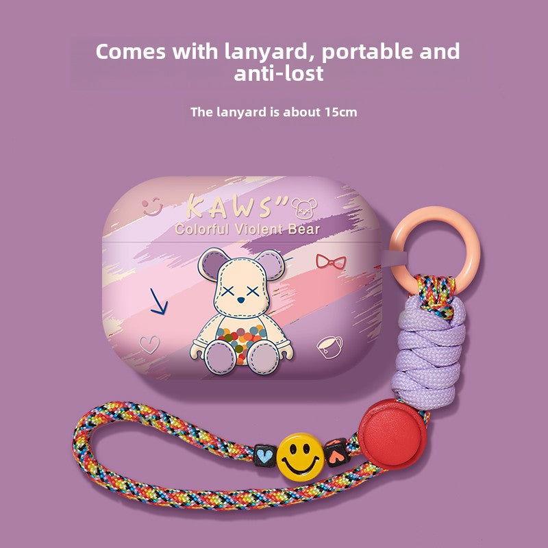 Rainbow Bear Airpods Case Frosted Soft Protective Earphone Case - HelloAnimeCases