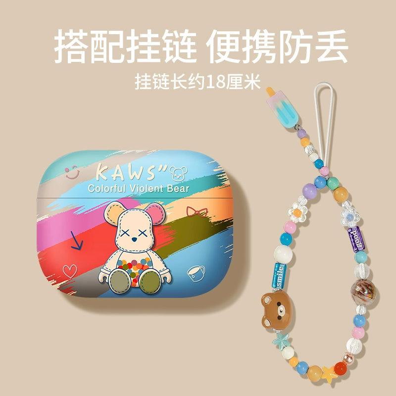 Rainbow Bear Airpods Case Frosted Soft Protective Earphone Case - HelloAnimeCases