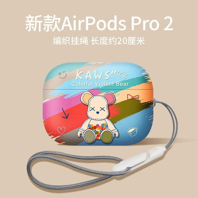 Rainbow Bear Airpods Case Frosted Soft Protective Earphone Case - HelloAnimeCases