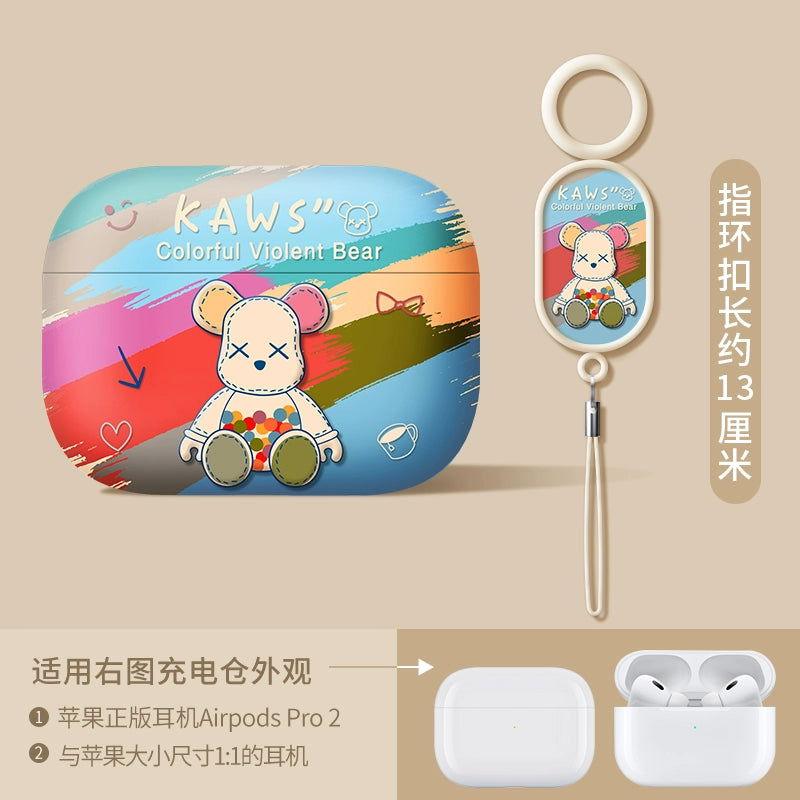 Rainbow Bear Airpods Case Frosted Soft Protective Earphone Case - HelloAnimeCases