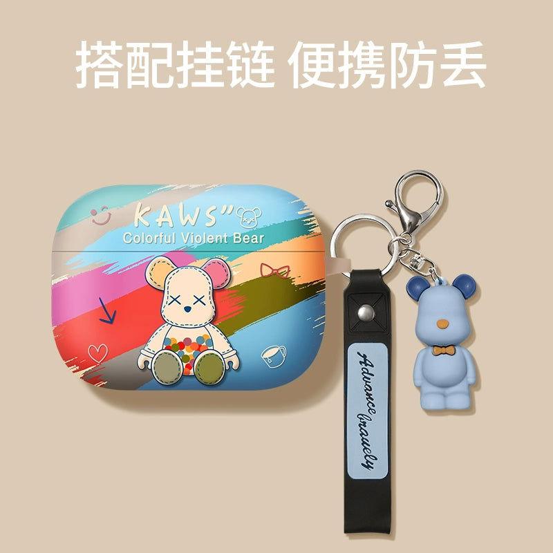 Rainbow Bear Airpods Case Frosted Soft Protective Earphone Case - HelloAnimeCases