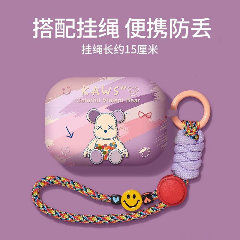 Rainbow Bear Airpods Case Frosted Soft Protective Earphone Case - HelloAnimeCases