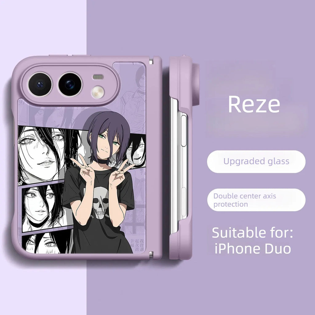 Chainsaw Man Anime iPhone Duo Glass Magsafe Phone Case