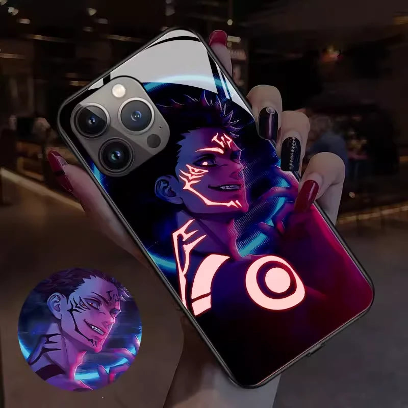 Jujutsu Kaisen Ryomen Sukuna LED Smart Glowing Phone Case Cover