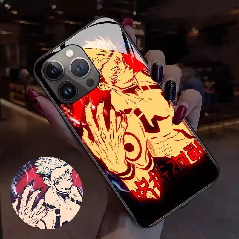 Jujutsu Kaisen Ryomen Sukuna LED Smart Glowing Phone Case Cover