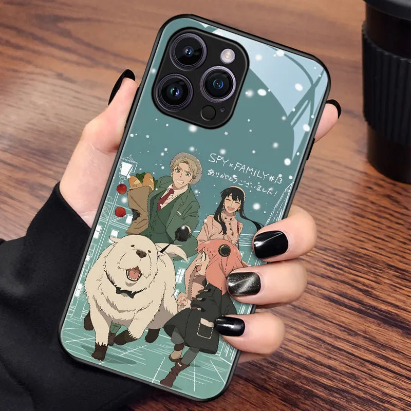 SPY×FAMILY Anime Phone Case iPhone Glass PC Cover