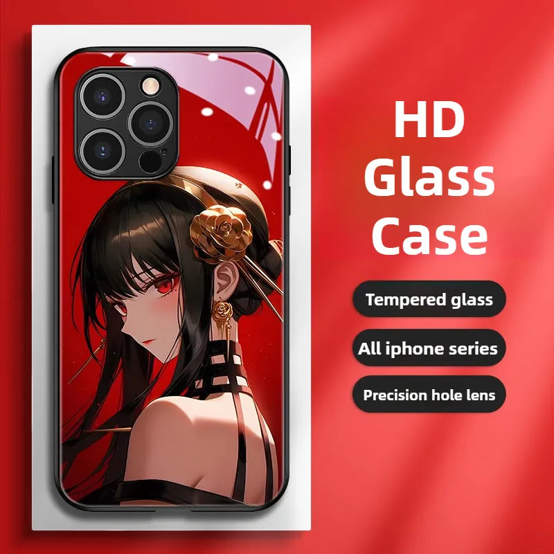SPY×FAMILY Anime Phone Case iPhone Glass PC Cover