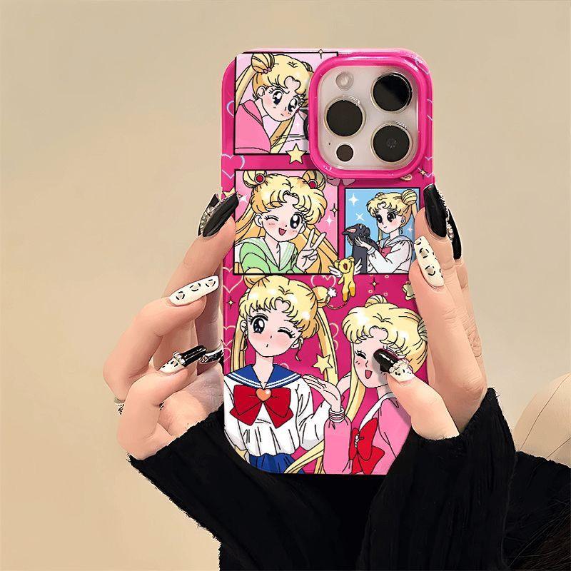 Sailor Moon Closed-eye Soft Anime Phone Cas for Apple - HelloAnimeCases
