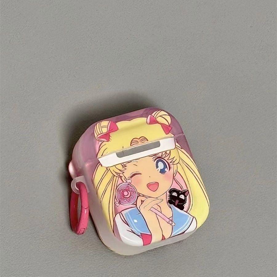 Sailor Moon Cute AirPods Case Bow with Keychain Loop - HelloAnimeCases