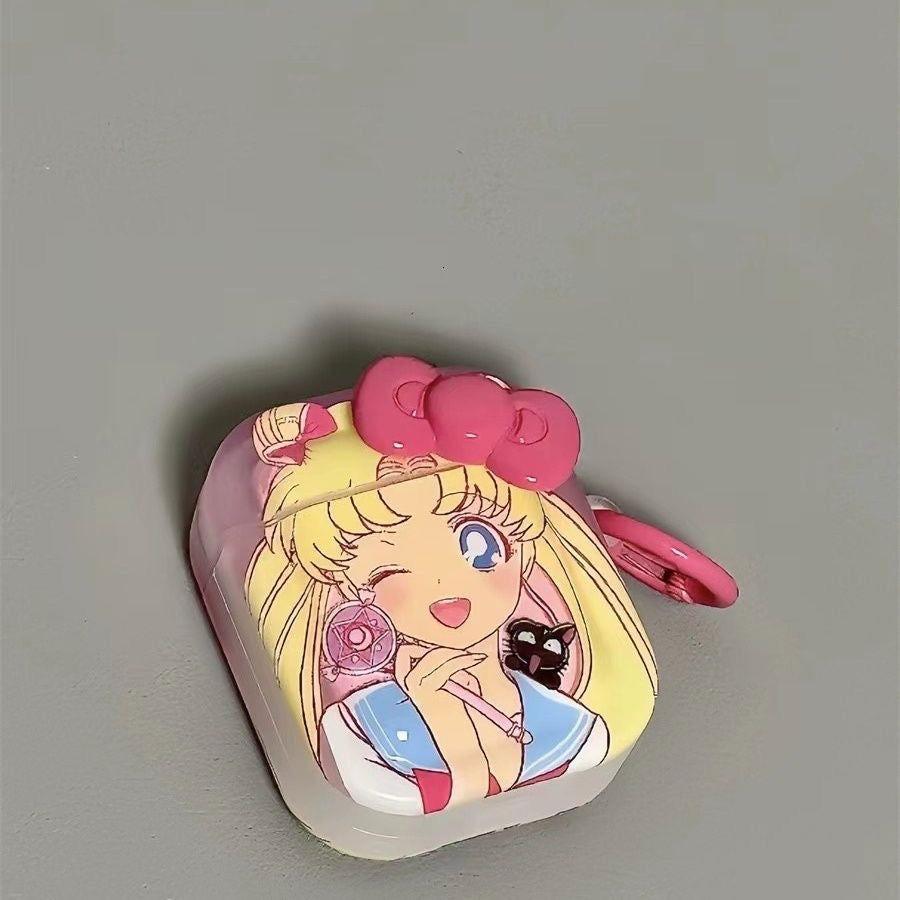Sailor Moon Cute AirPods Case Bow with Keychain Loop - HelloAnimeCases