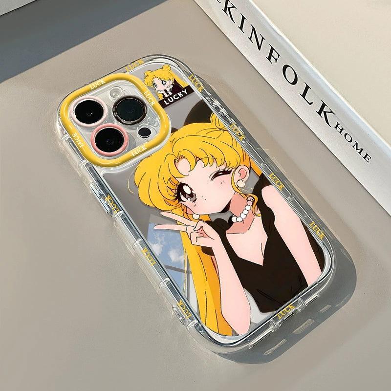 Sailor Moon Mirror Silicone Anime Case for IPhone 16 Series - HelloAnimeCases
