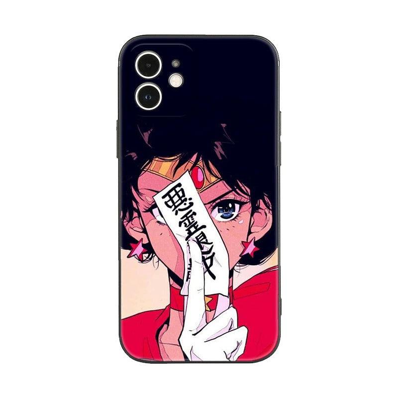 Sailor Moon Sailor Mars Soft Case for IPhone Series Evil Spirit Retreat - HelloAnimeCases