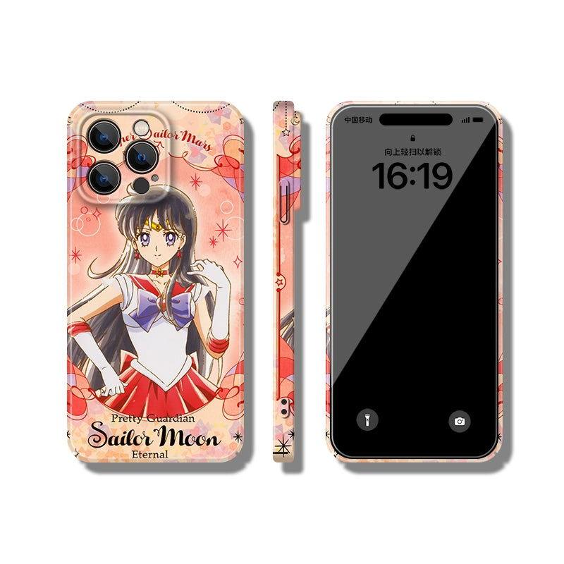 Sailor Moon Sailor Mars Soft Case for IPhone Series Evil Spirit Retreat - HelloAnimeCases