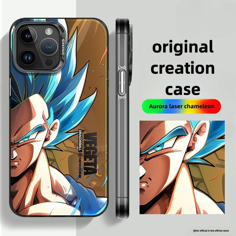 Saiyan Goku Vegeta Super Blue Laser Phone Case - HelloAnimeCases