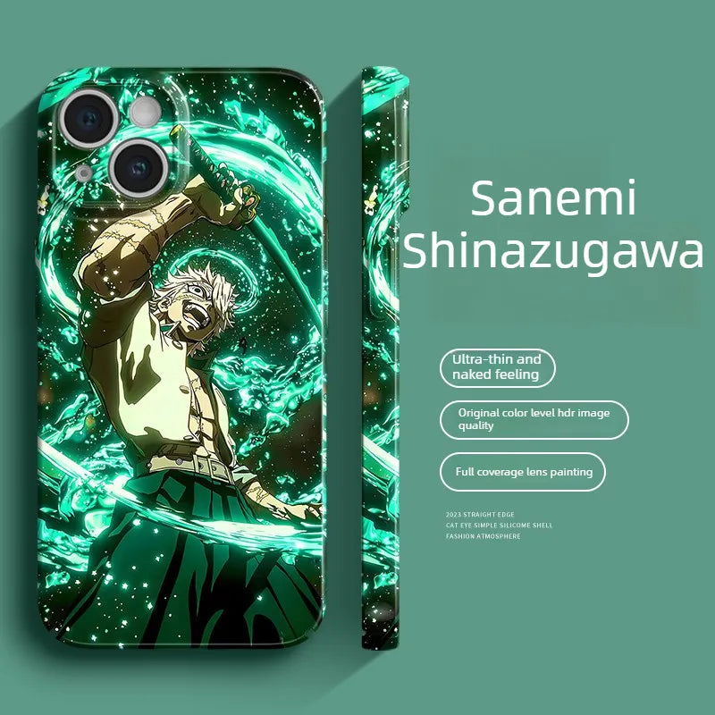 Demon Slayer Colorful Anime Phone Case for iPhone