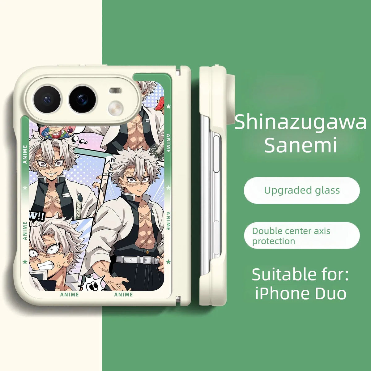 Demon Slayer Anime iPhone Duo Case Glass Magsafe Phone Case