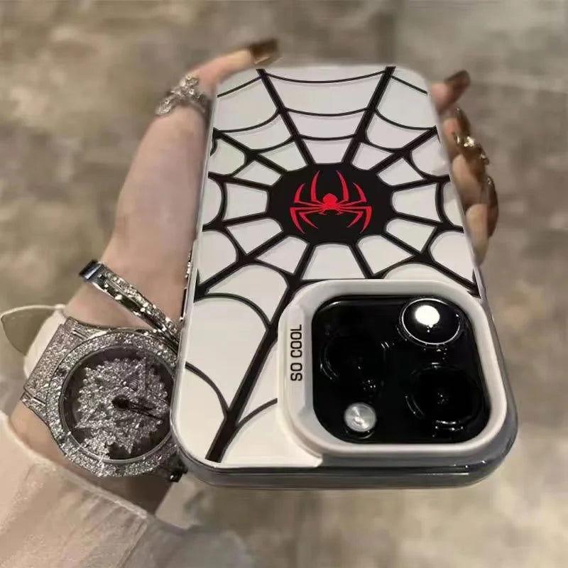Spider Shockproof Laser Matte Anime Phone Case - HelloAnimeCases