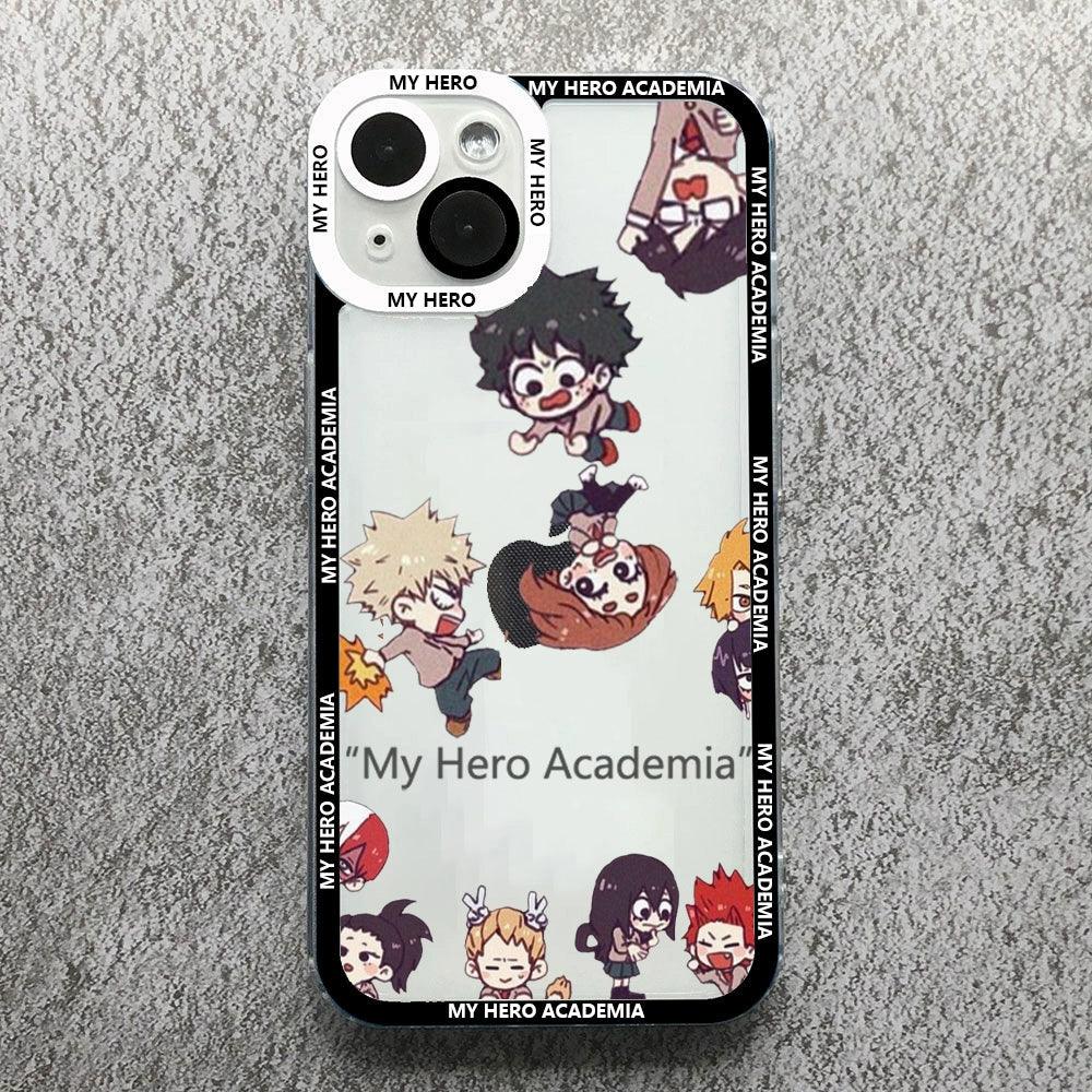 Super Burning My Hero Academy Soft Clear Anime Phone Case for Iphone 16 Series - HelloAnimeCases