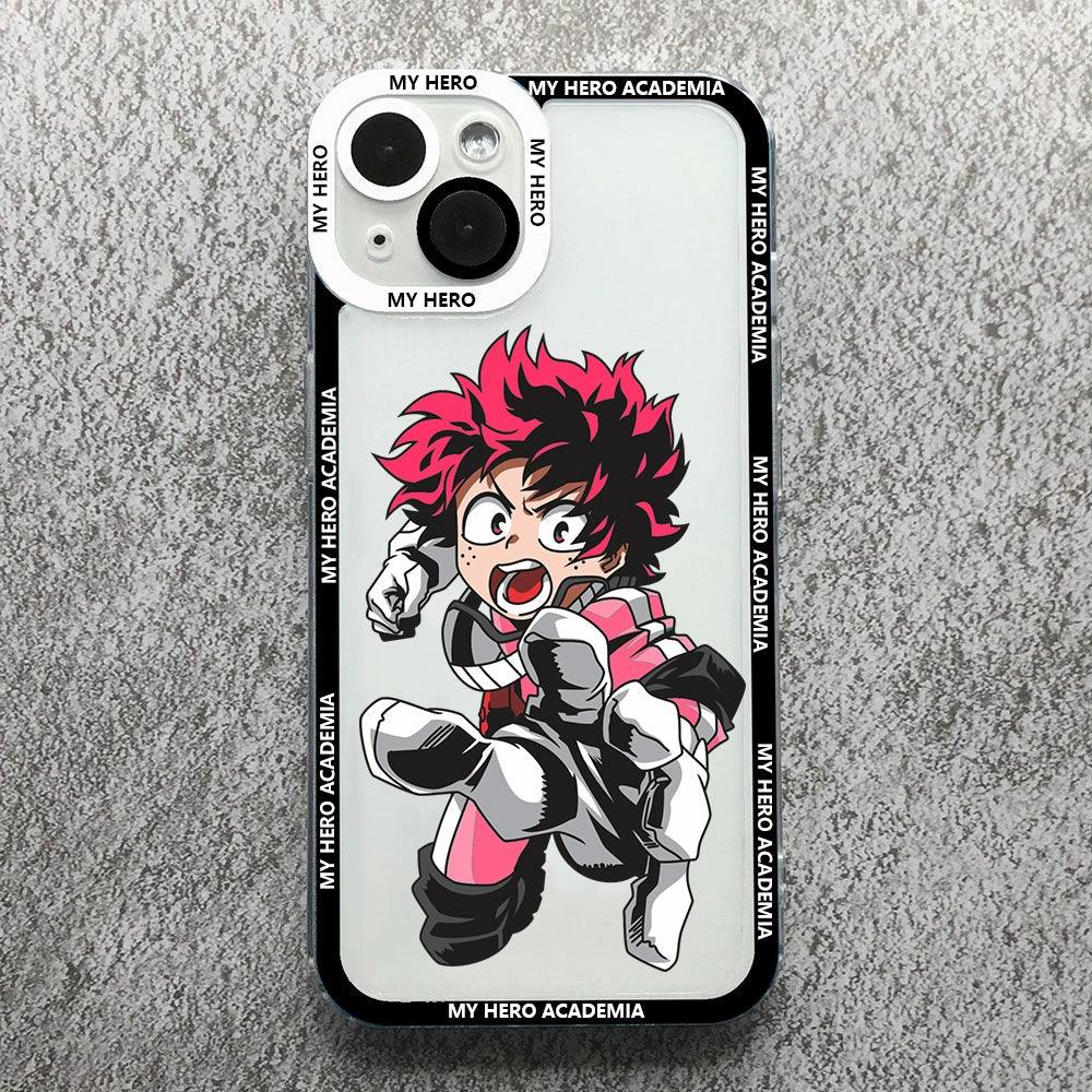 Super Burning My Hero Academy Soft Clear Anime Phone Case for Iphone 16 Series - HelloAnimeCases