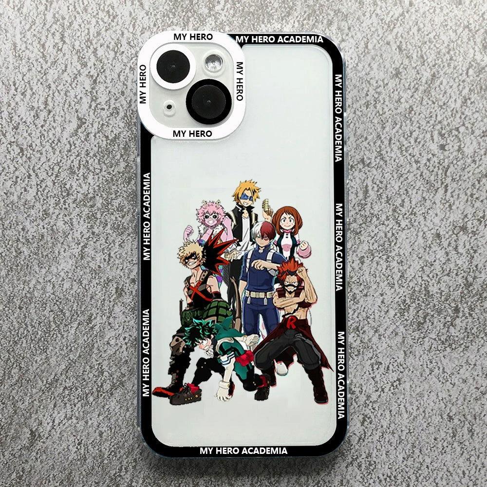 Funda de teléfono transparente suave Super Burning My Hero Academia para la serie Iphone