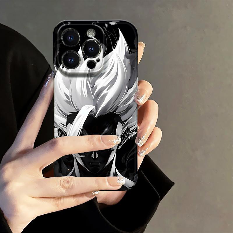 Super Saiyan Black White Son Goku Hard Phone Case - HelloAnimeCases