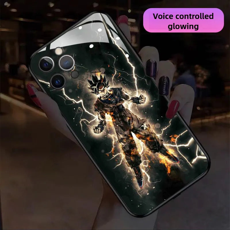 Mastered Ultra Instinct Goku RGB Light Glowing Phone Case