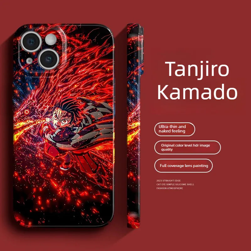 Demon Slayer Colorful Anime Phone Case for iPhone