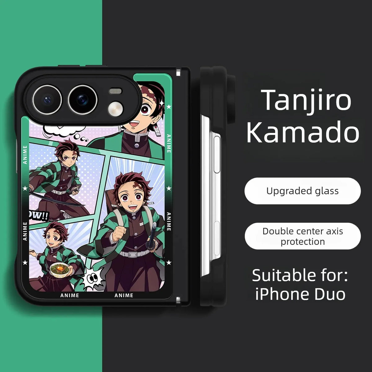 Demon Slayer Tanjiro Kamado iPhone Duo Case Glass Magsafe Phone Cases