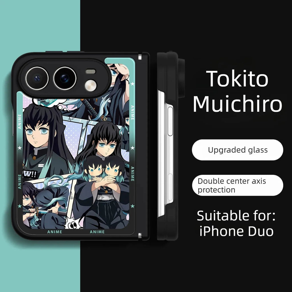 Demon Slayer Anime iPhone Duo Case Glass Magsafe Phone Case