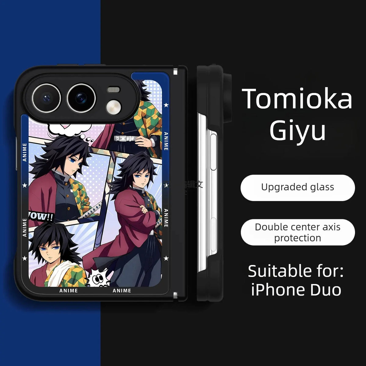 Demon Slayer Anime iPhone Duo Case Glass Magsafe Phone Case