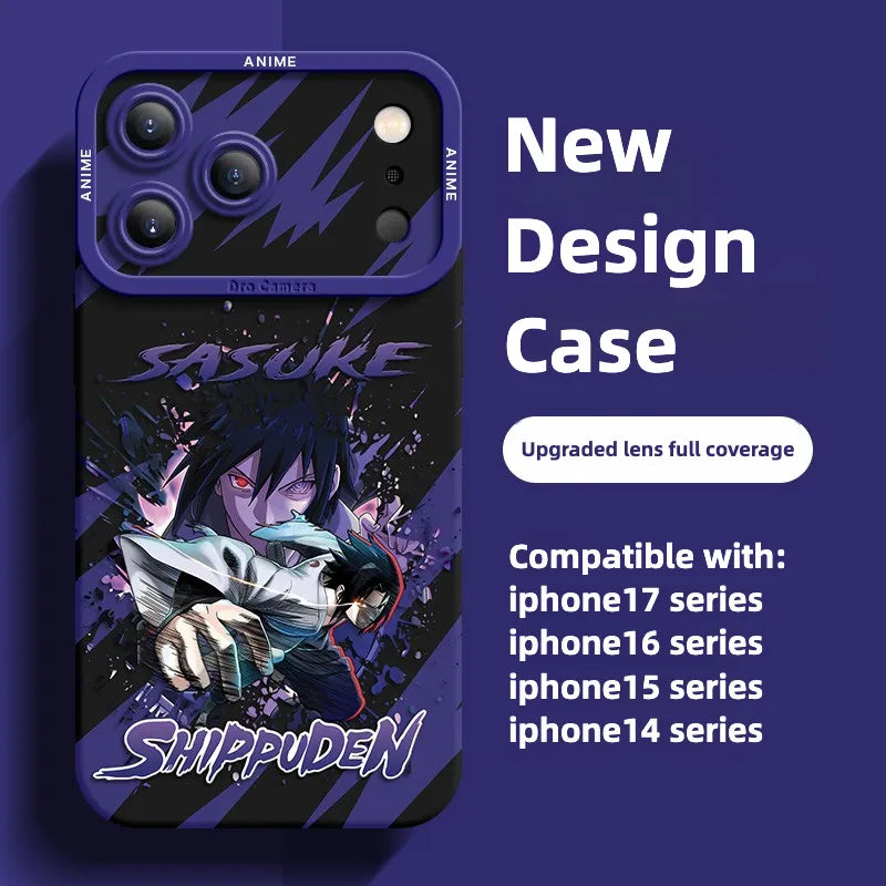 Funda de silicona suave para iPhone 17 de Anime Uchiha Sasuke