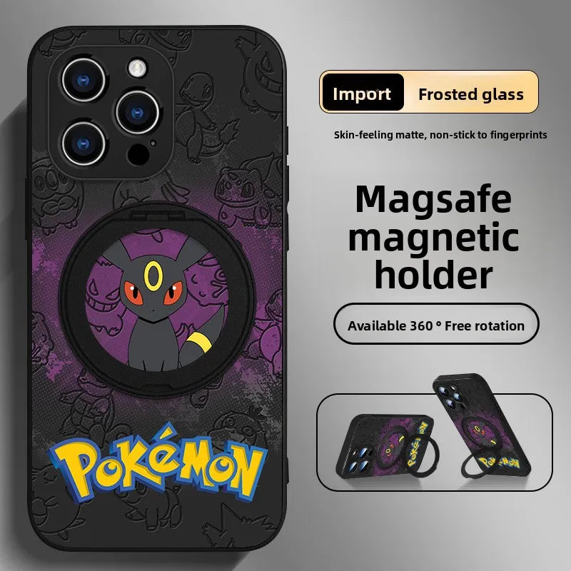 Pokemon Eevee MasSafe Phone Case with Magnetic Metal Holder
