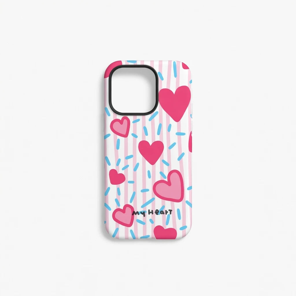 Retro Pink Love My Heart Phone Case