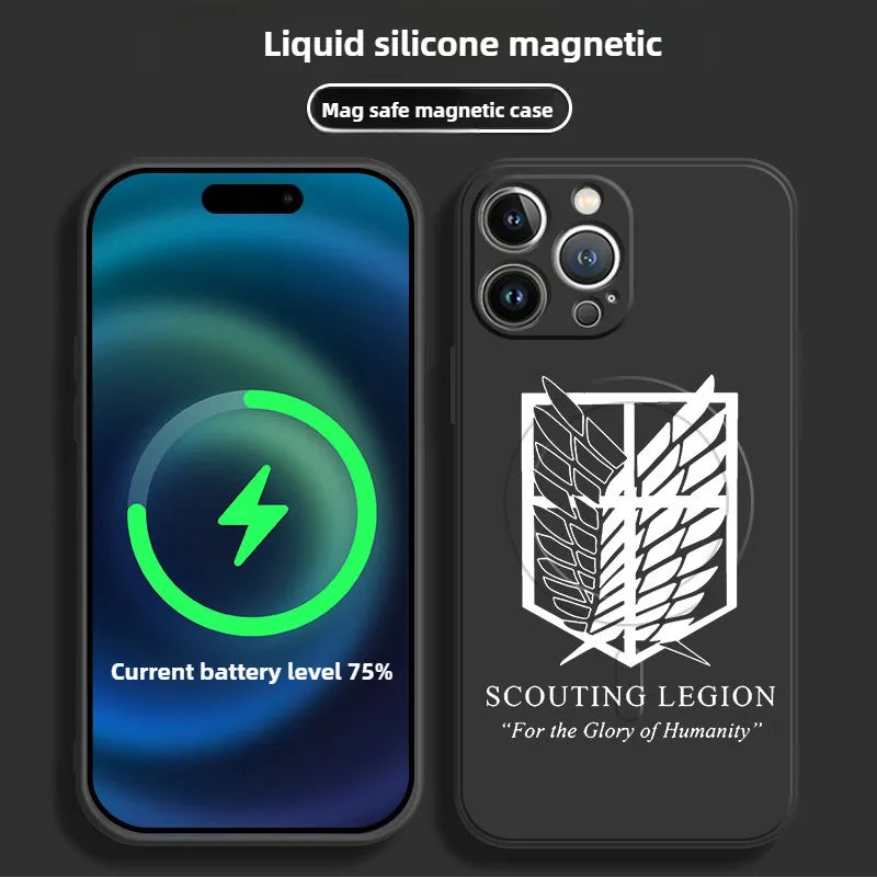 Attack on Titan Wings of Freedom Magsafe Phone Case Silicone Case