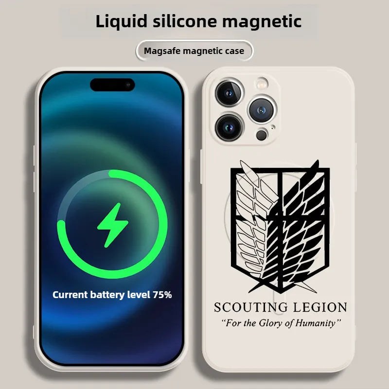 Attack on Titan Wings of Freedom Magsafe Phone Case Silicone Case