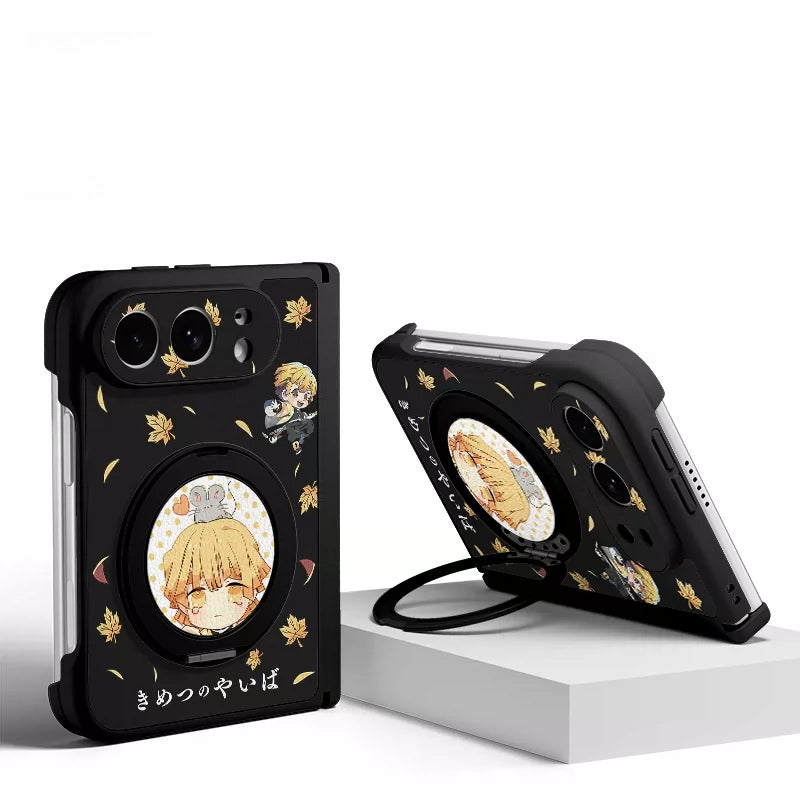 Demon Slayer Zenitsu Agatsuma IPhone Duo Magsafe Phone Case with Kickstand