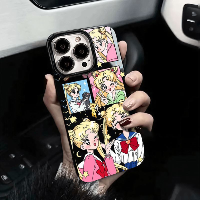 Sailor Moon Closed-eye Soft Anime Phone Cas for Apple