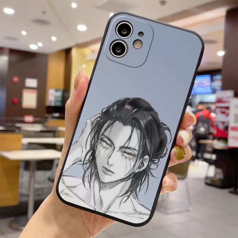 Attack on Titan Eren Yeager Straight Edge Anime Phone Cases for Apple Iphone